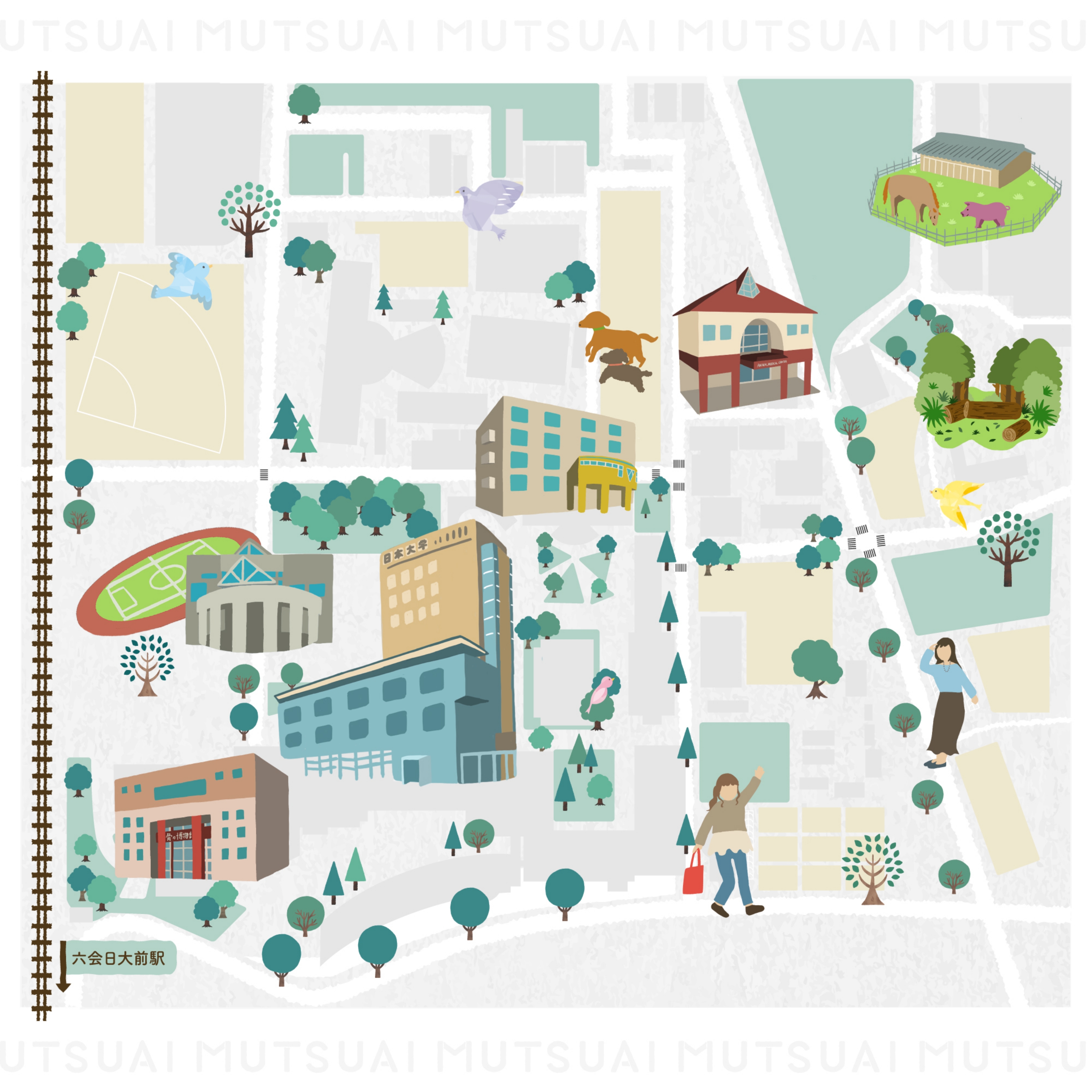 日大キャンパス内をのぞく