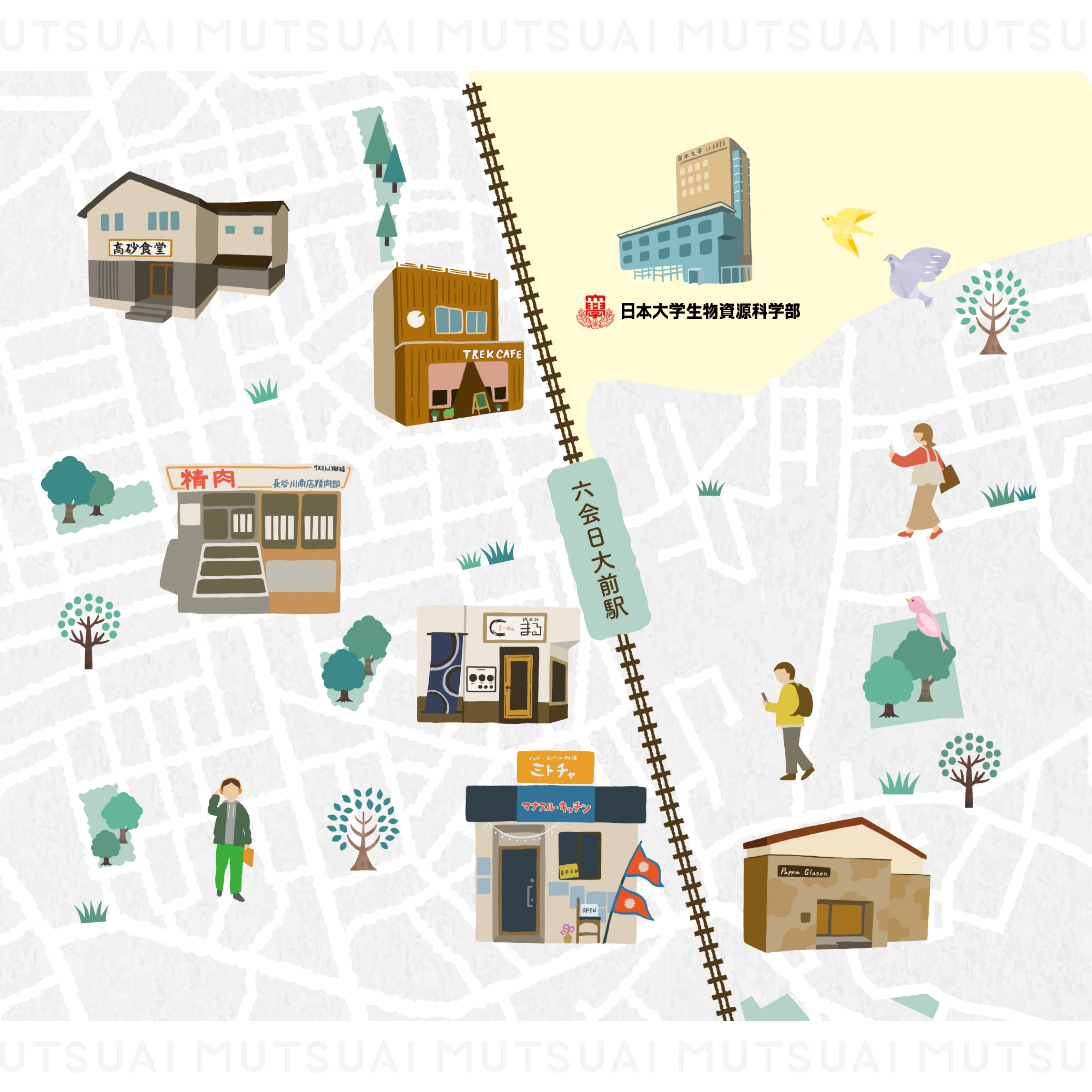 ムツアイ駅前周辺をのぞく